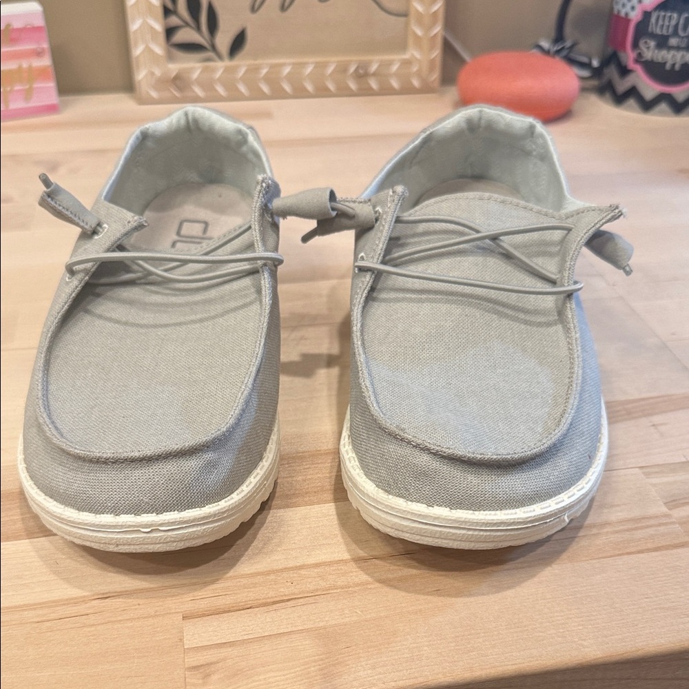 Hey Dude Light Gray Women's Wendy Loafers